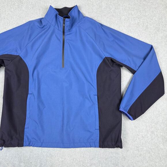 Lands' End Workwear 1/4 Zip Windbreaker Size Large Pearl Insurance Logo on back - Picture 8 of 15